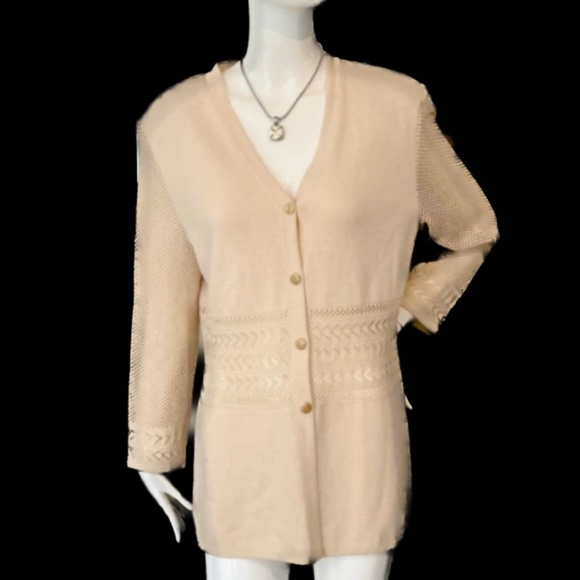 🆕🏷️ St.John Collection by Marie Gray Long Tan Blazer - Picture 4 of 14